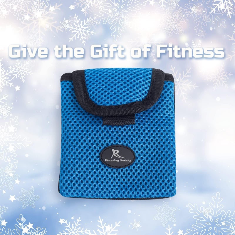 Running Buddy Fanny Pack Waist Pouch - Water-Resistant Gym Belt - Magnetic Closure Waist Belt - Bounce-Free Fit Fanny Pack for Men - 3.75 x 4 in, Mini Blue - Image 5